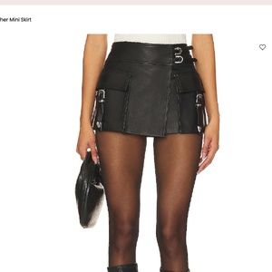 Isadora Leather Mini Skirt  Camila Coelho
